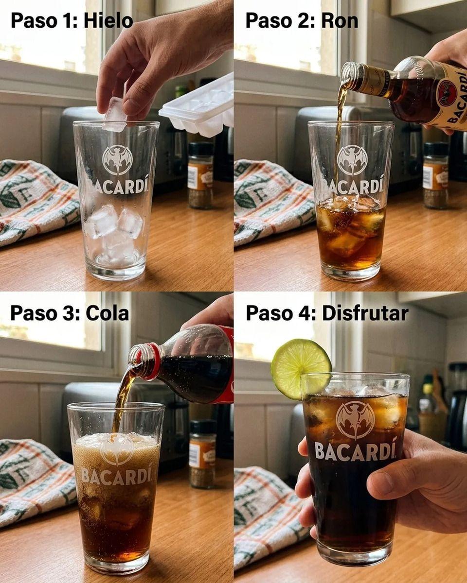 Vasos Ron Bacardi 490ml Pack X6 Roncola Grabado-6