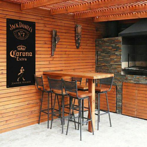 Letrero Quincho Metalico 20x30 Whisky Cerveza Pisco Tragos Johnnie Walker-1
