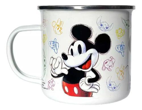 Tazón Metálico Vintage Sketch Disney 100 Años Taza Mickey Blanco-0