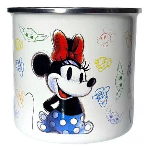 Tazón Metálico Vintage Sketch Disney 100 Años Taza Mickey Blanco-1
