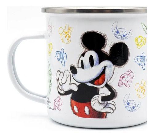 Tazón Metálico Vintage Sketch Disney 100 Años Taza Mickey Blanco-2