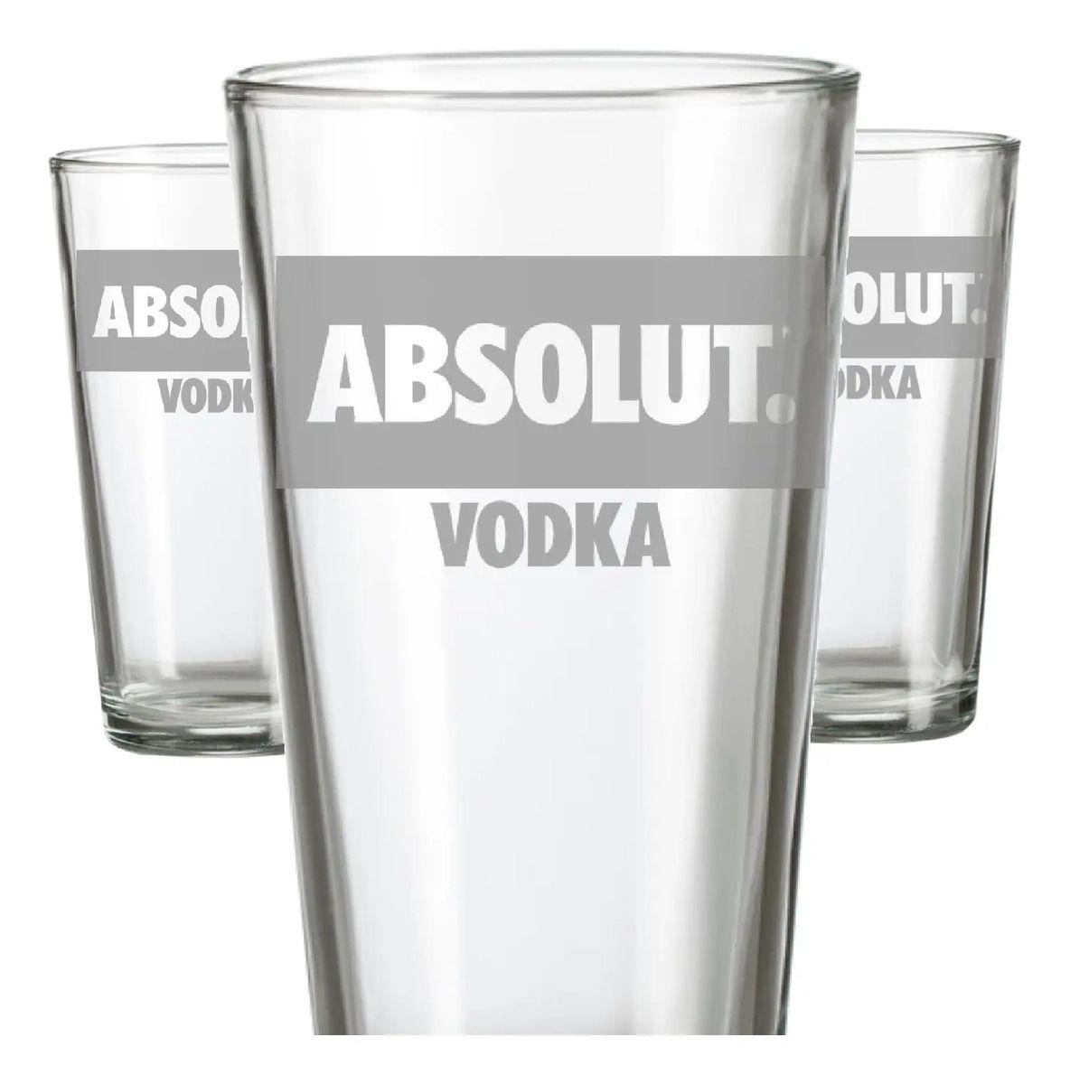 Vasos Vodka Absolut 490ml Pack X6 Aperitivo Carrete Grabado-0