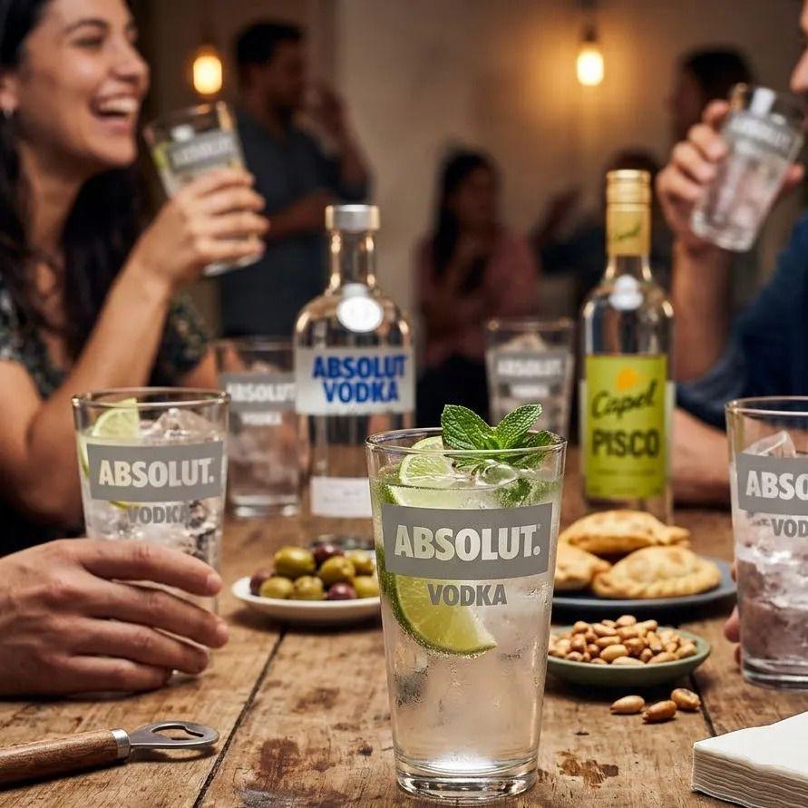 Vasos Vodka Absolut 490ml Pack X6 Aperitivo Carrete Grabado-4