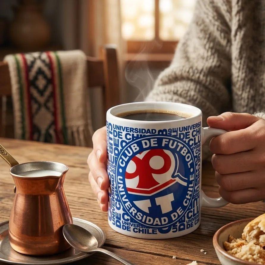 Tazón Mug Clásico U De Chile Uch Vaso Café Té Premium Coffee-4