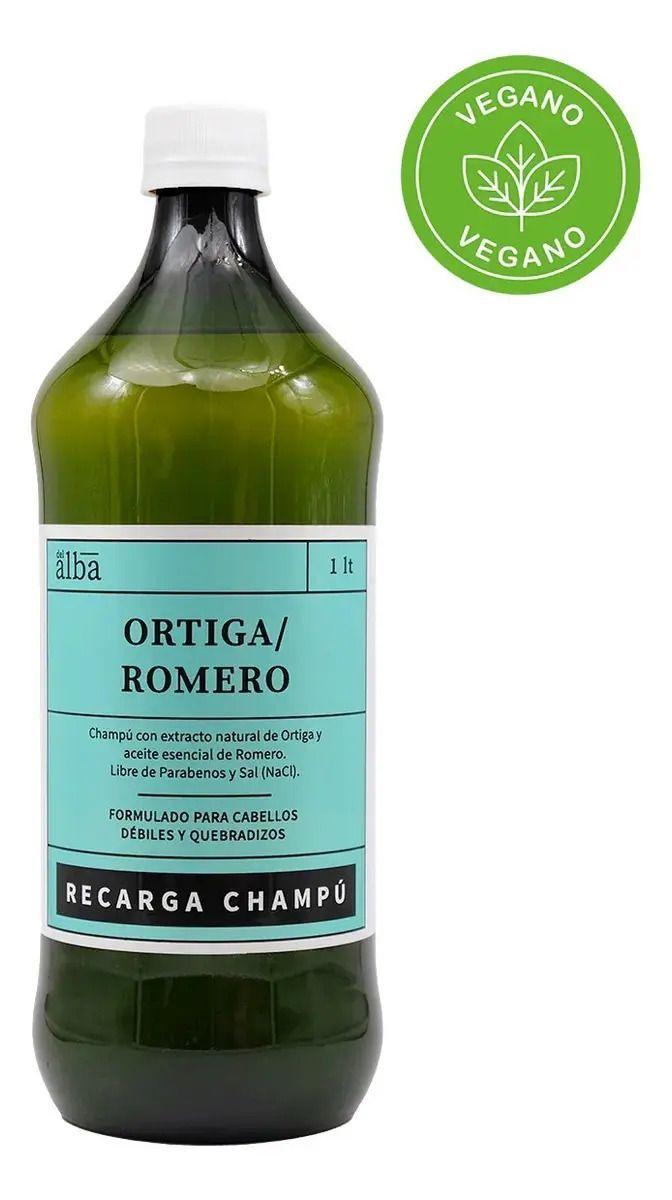 Champú Natural Ortiga Romero 1 Lt Recarga - Del Alba-0