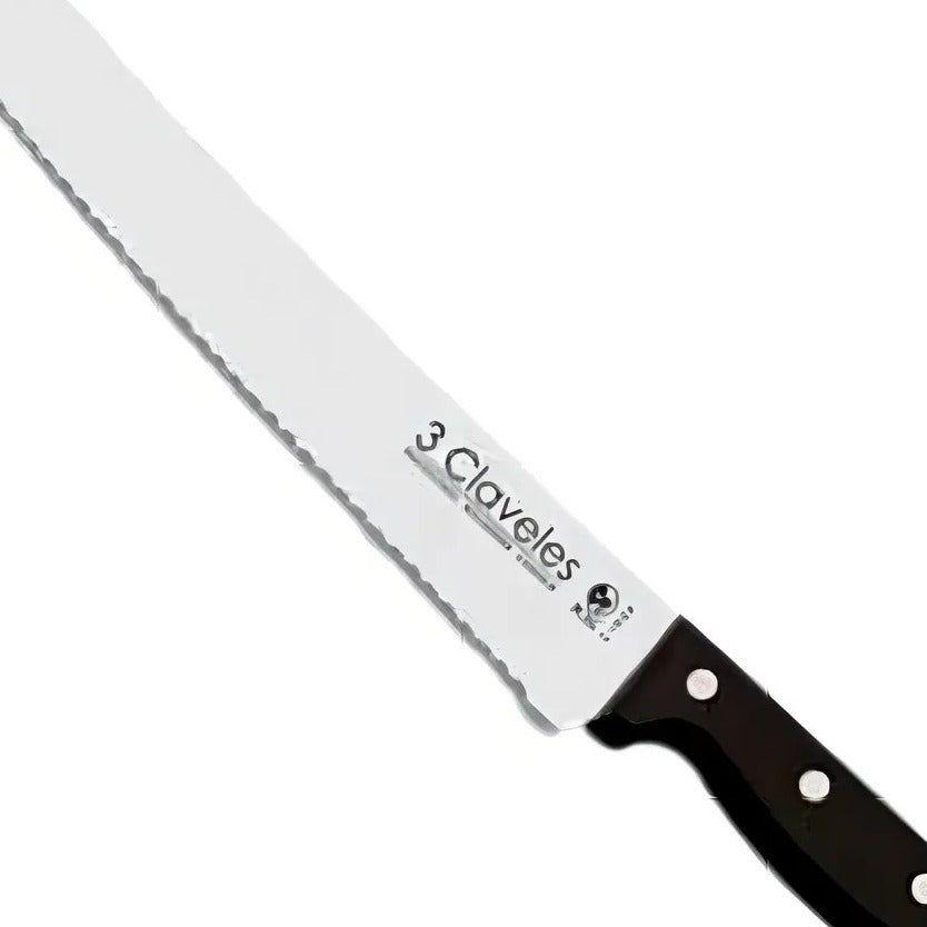 Cuchillo Panero 25cm Acero Inoxidable 3 Claveles Modelo 943-1