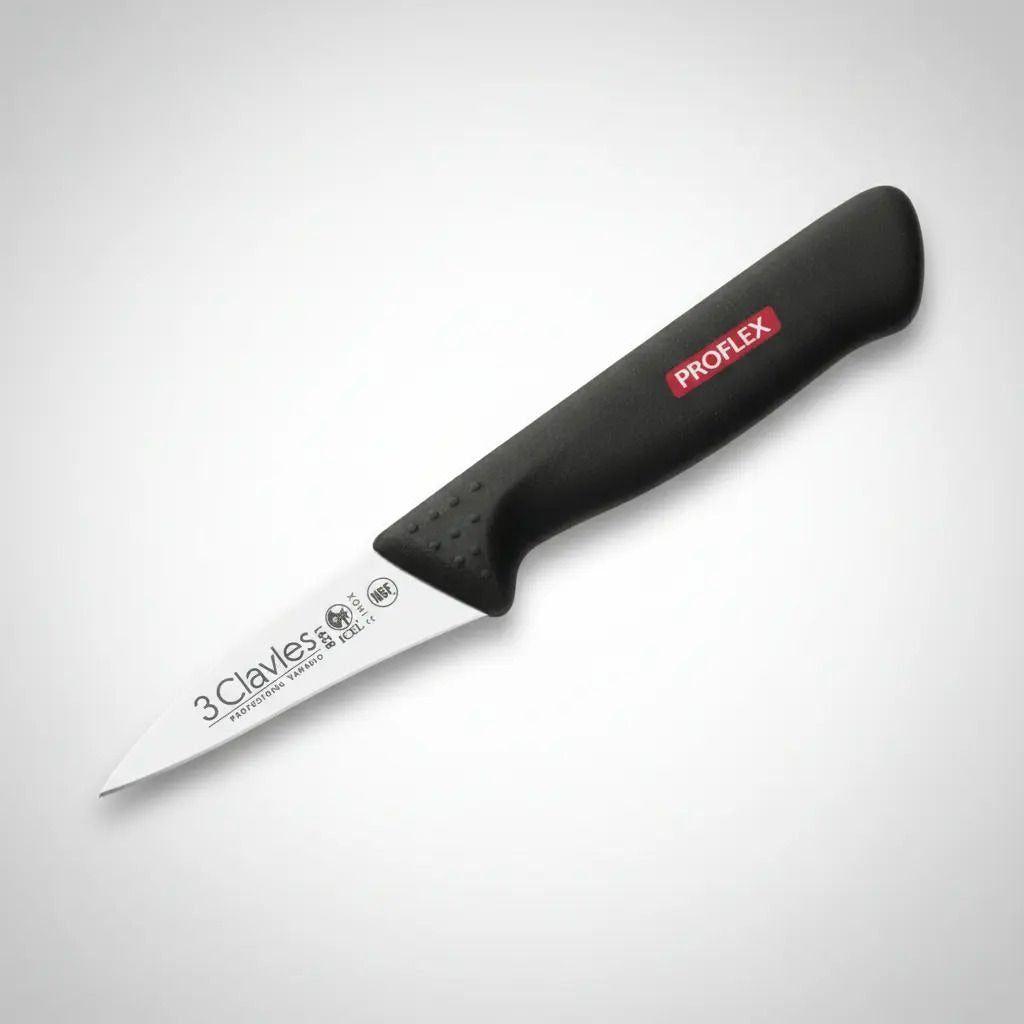 Cuchillo 8291 Mondador Curvo De 6 Cm 3 Claveles Proflex Imagen Negro-2