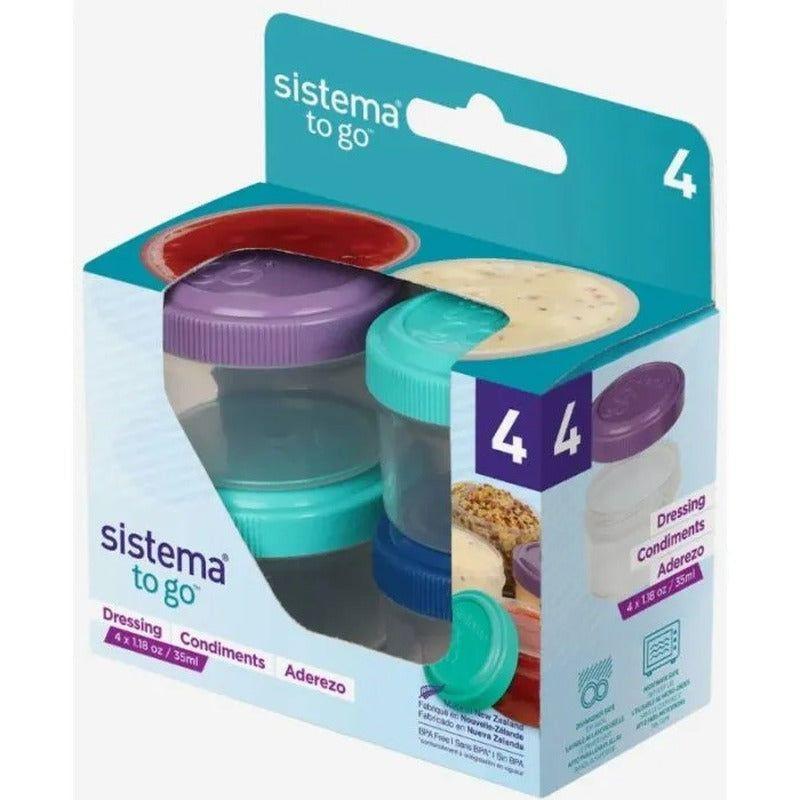 Sistema To Go - Recipientes Para Aderezos 4 Unidades Multicolor-0
