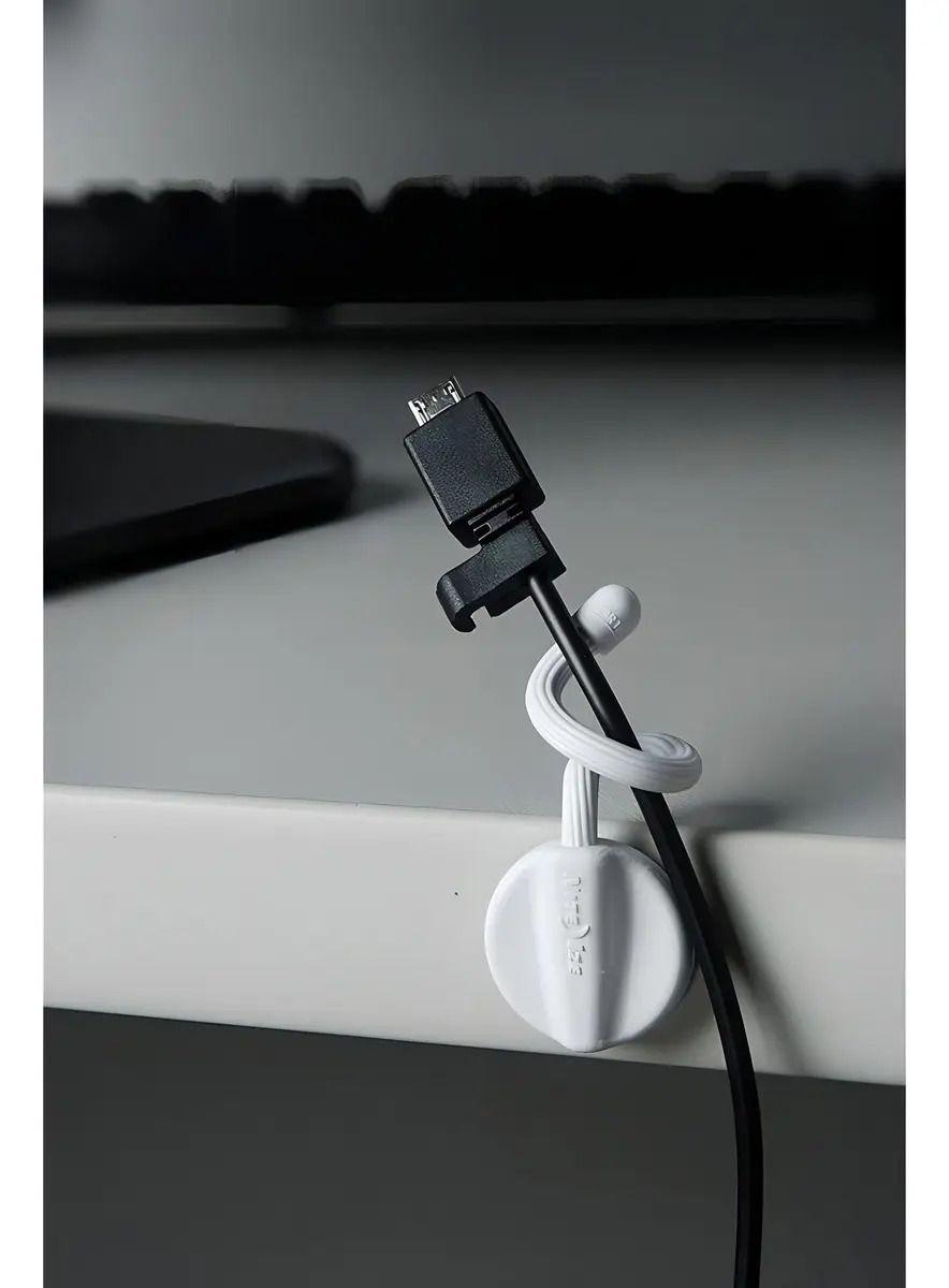 Organizador De Cables Goma 7 Cm Nite Ize Blanco 2 Unidades-2