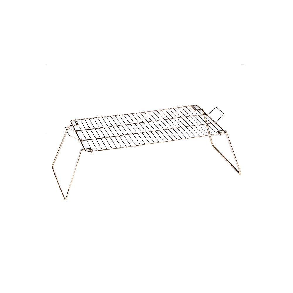 Parrilla Plegable Grilltech Acero Inoxidable Camping Asado Movil Gris-0
