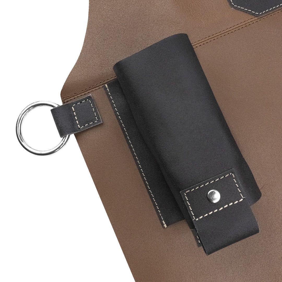 Delantal Pechera Parrilla Cuero Master Brown Color Marrón Diseño De La Tela Liso-3