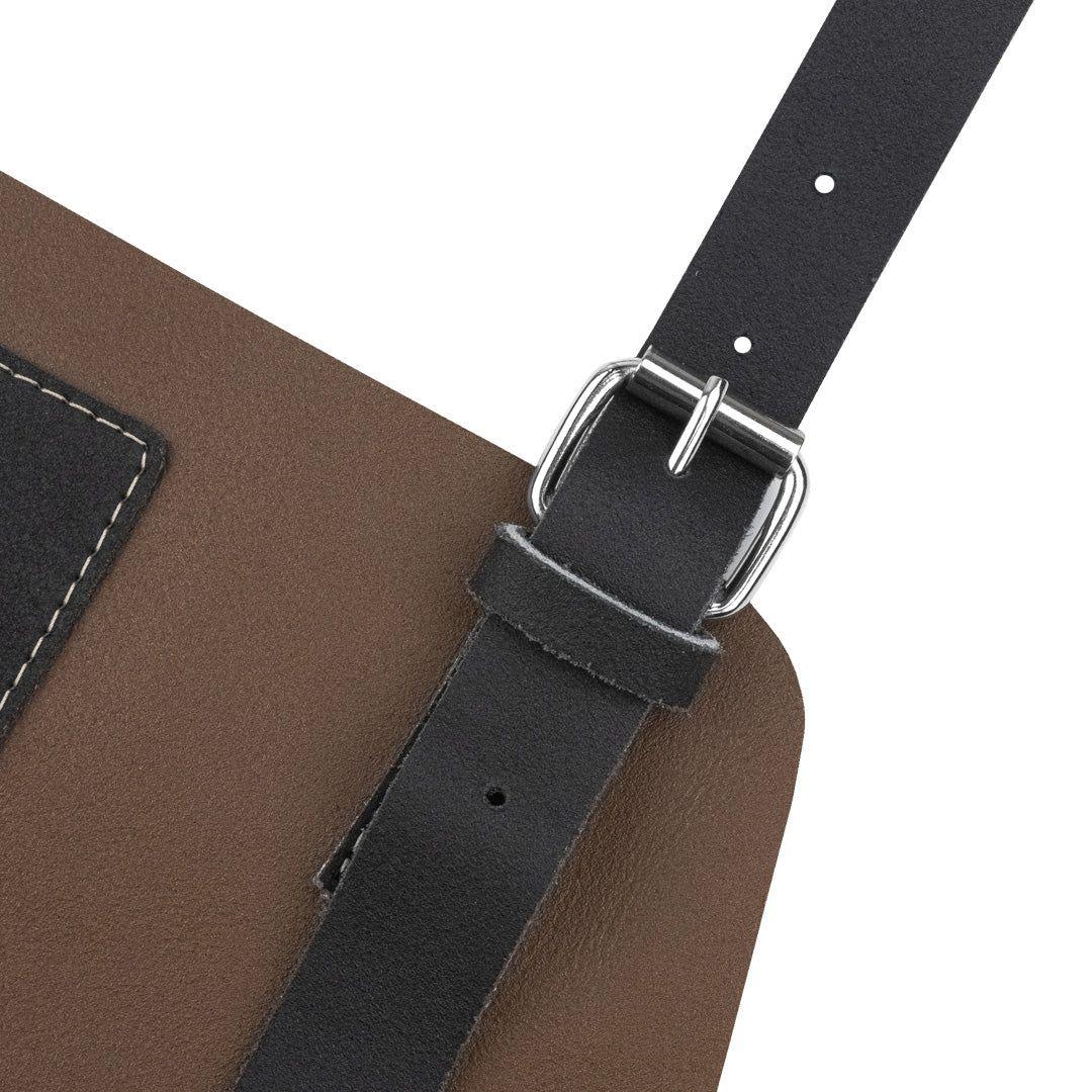 Delantal Pechera Parrilla Cuero Master Brown Color Marrón Diseño De La Tela Liso-6