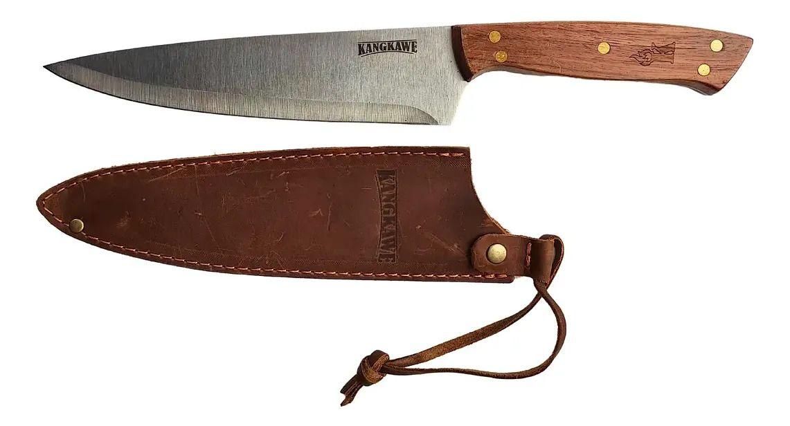 Cuchillo Parrillero Kangkawe + Funda Cuero Marrón-0