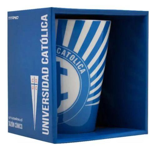 Tazón Cónico Premium Universidad Católica 400 Ml Equipos Celeste-2