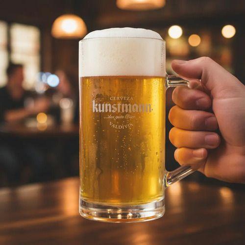 Vaso Cervecero Chopero Kunstmann 600ml Shop Grabado Transparente-0