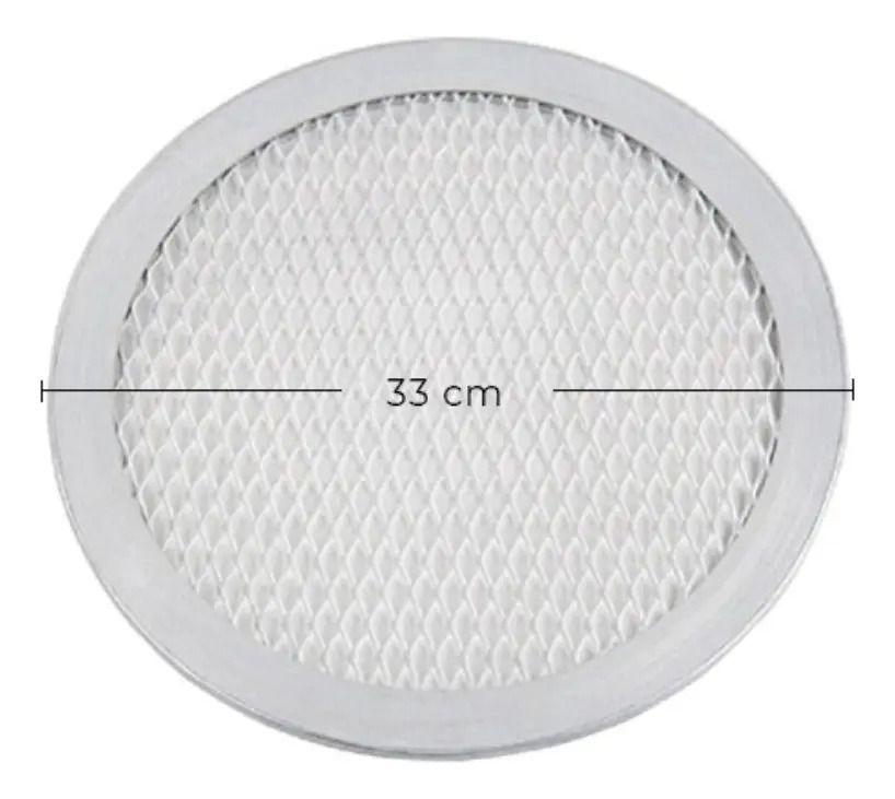 Bandeja Rejilla Para Pizza Aluminio 33 Cms Horno Cocina-1