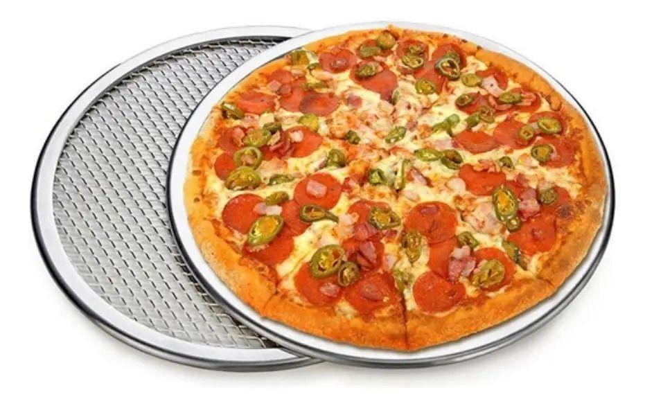 Bandeja Rejilla Para Pizza Aluminio 33 Cms Horno Cocina-3