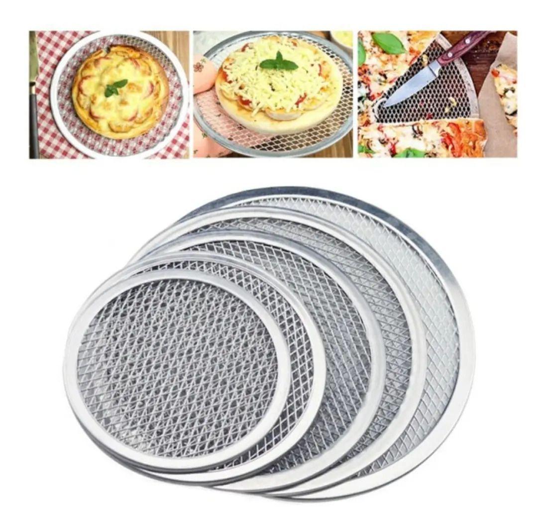 Bandeja Rejilla Para Pizza Aluminio 33 Cms Horno Cocina-4