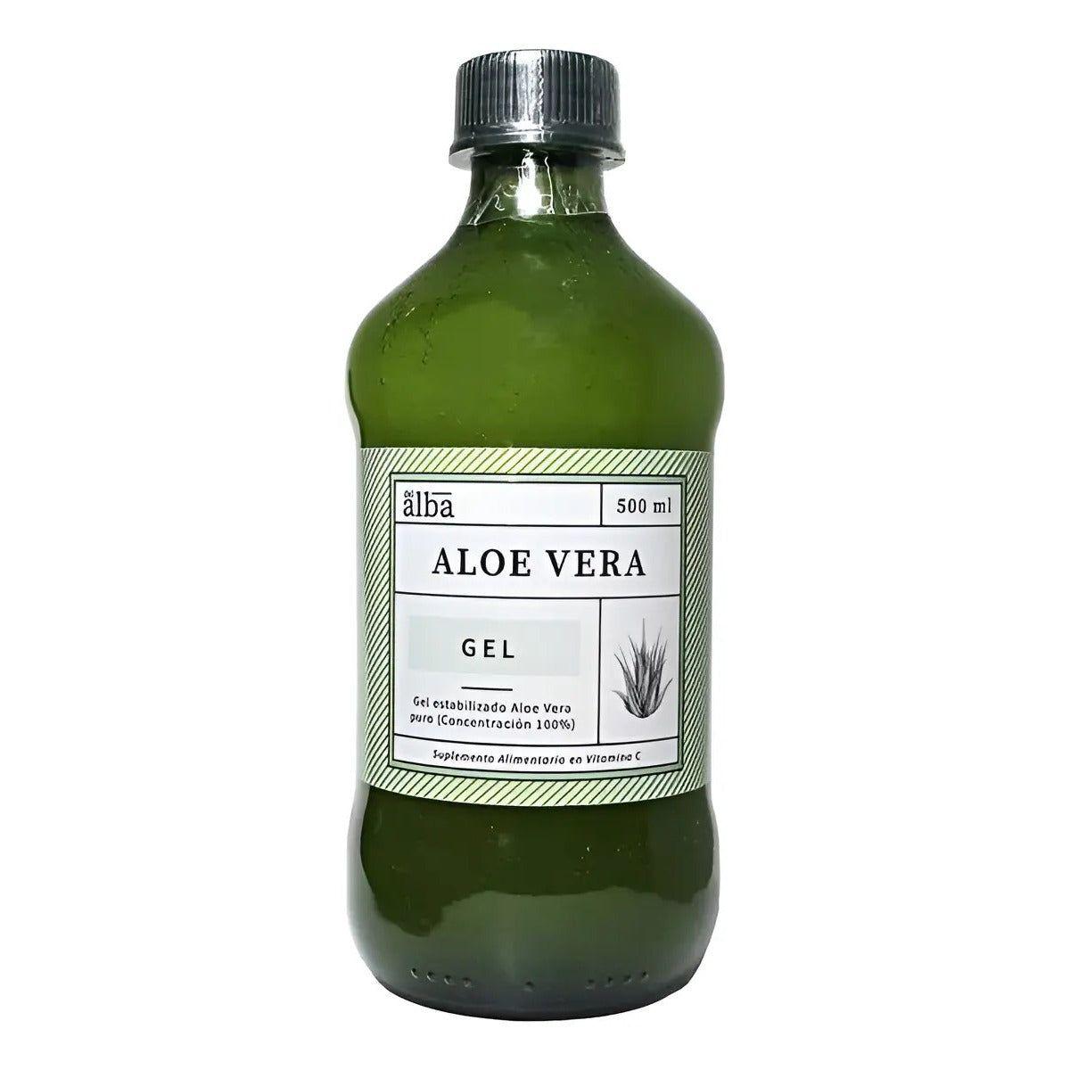 Aloe Vera Gel Puro 500ml Premium Apicola Del Alba Salud Sin Sabor-0