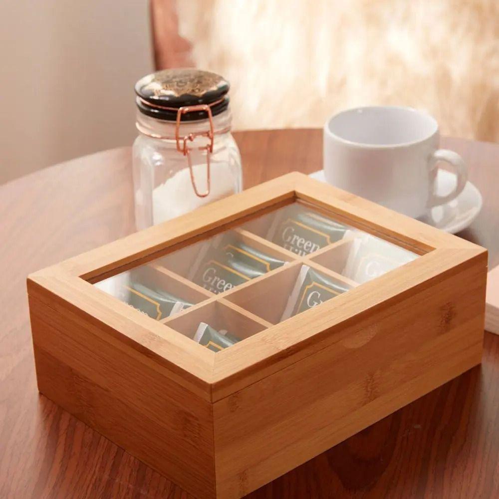 Caja Para Te E Infusiones Organizador De Madera Bambu 16x21-3