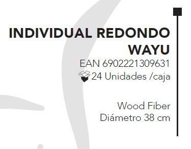 Set 4 Individuales Redondo Wayu 38cm Yute Cocina Pack X4 Natural Trenzado-3