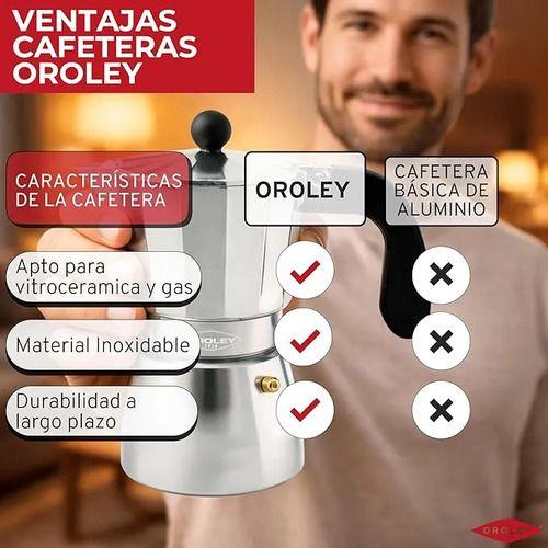 Cafetera Italiana New Dakar 6 Tazas Negra Oroley Negro-2