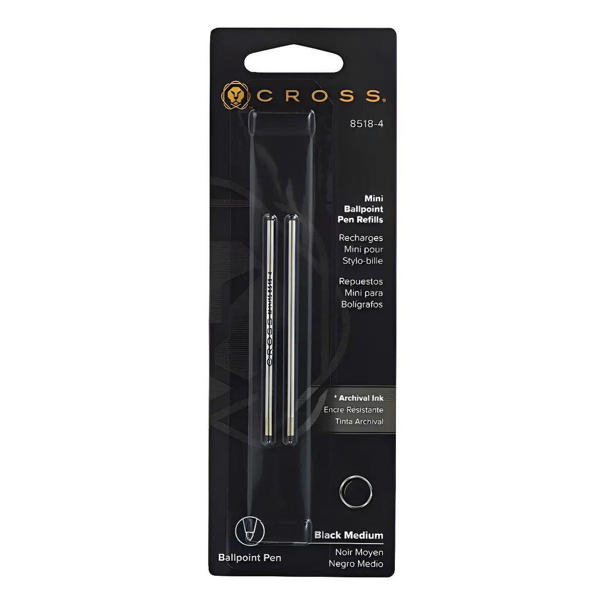 Pack Repuestos Mini Bolígrafo Cross Negro Mediano Gris Negro-0
