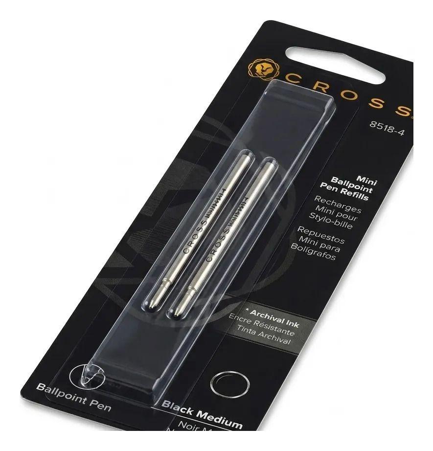 Pack Repuestos Mini Bolígrafo Cross Negro Mediano Gris Negro-4
