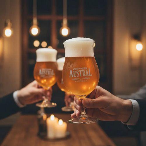 Copa Cerveza Austral 450ml Pack X4 Artesanal Premium Transparente-1