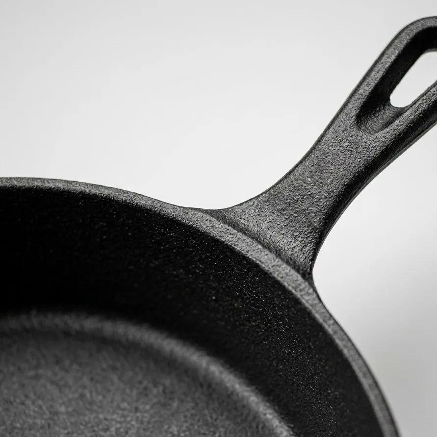 Sarten Hierro Fundido 20cm Redondo Cocina Asado Parrilla Negro-4