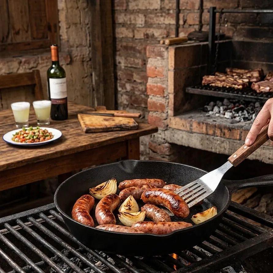 Sarten Hierro Fundido 26cm Cocina Asado Parrilla Bbq Negro-3