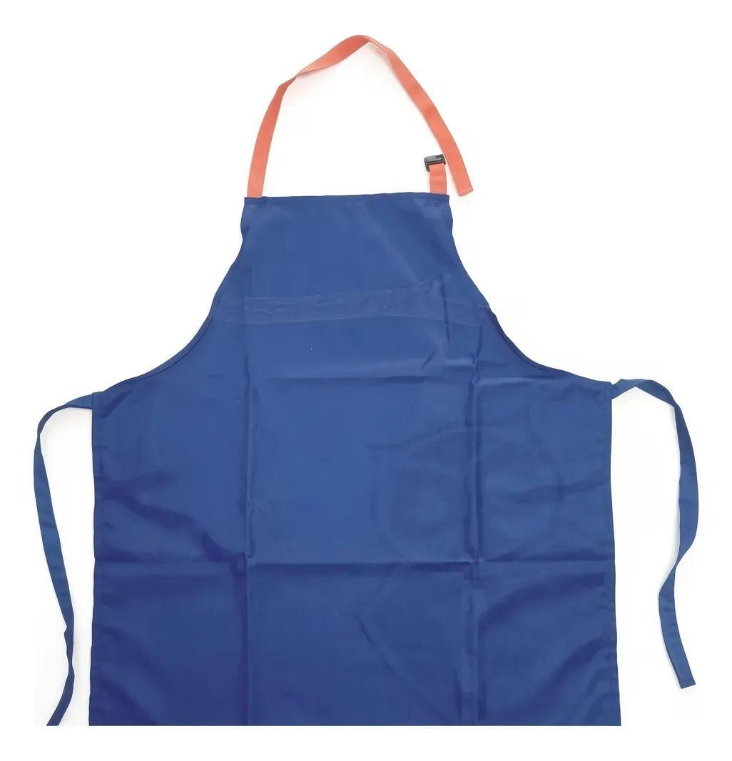 Delantal Parrillero U De Chile Quincho Pechera Cocina Bbq Azul-1