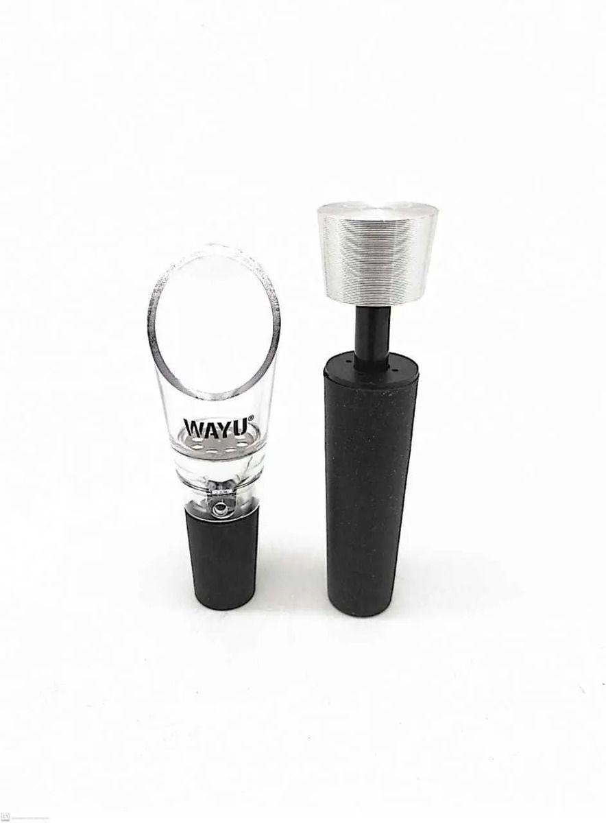 Set De Aireador + Tapón Vino Wayu Premium Cocina Asado Bbq-0