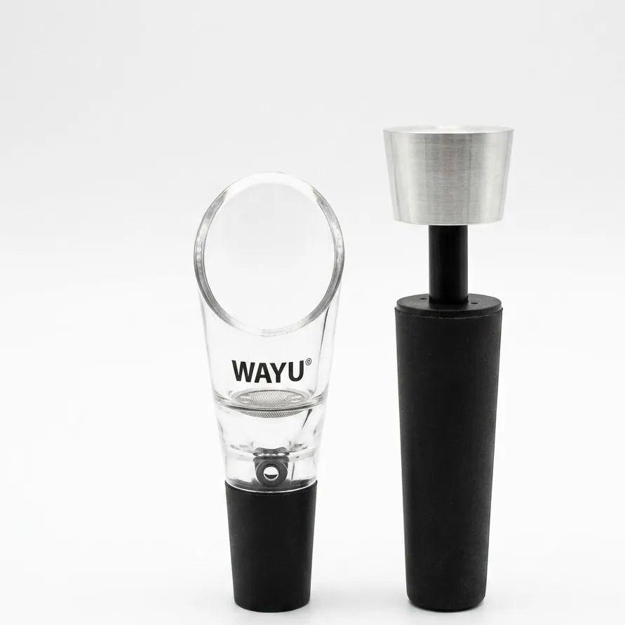 Set De Aireador + Tapón Vino Wayu Premium Cocina Asado Bbq-2