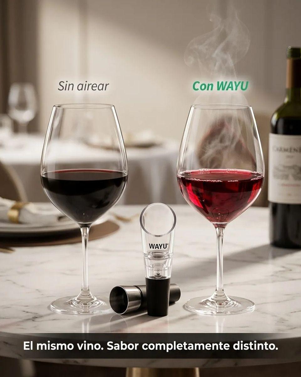 Set De Aireador + Tapón Vino Wayu Premium Cocina Asado Bbq-6