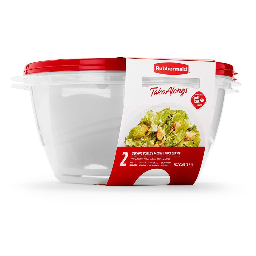 2 Contenedores Herméticos Rubbermaid 2.77 Litros Color Rojo-2