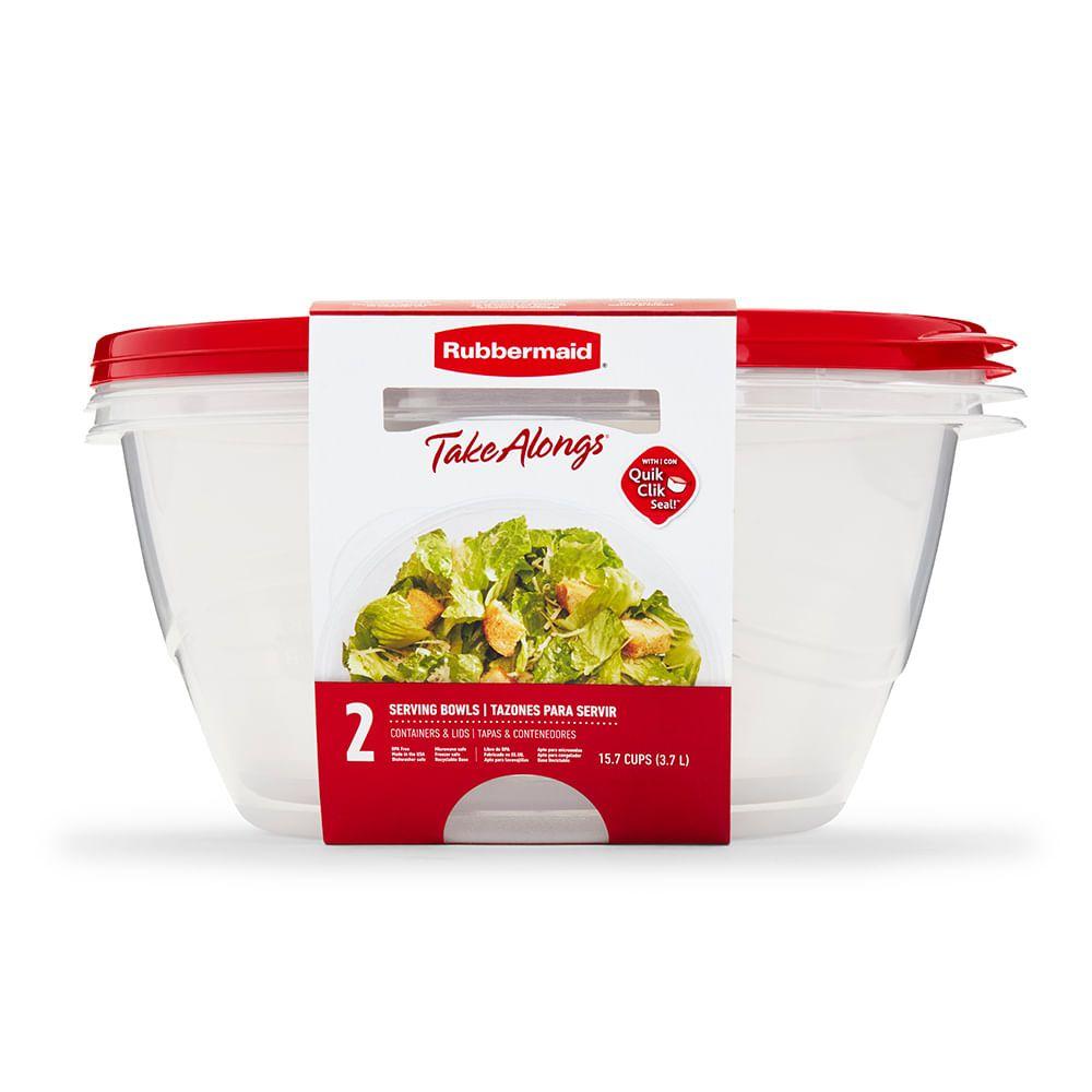 2 Contenedores Herméticos Rubbermaid 2.77 Litros Color Rojo-3