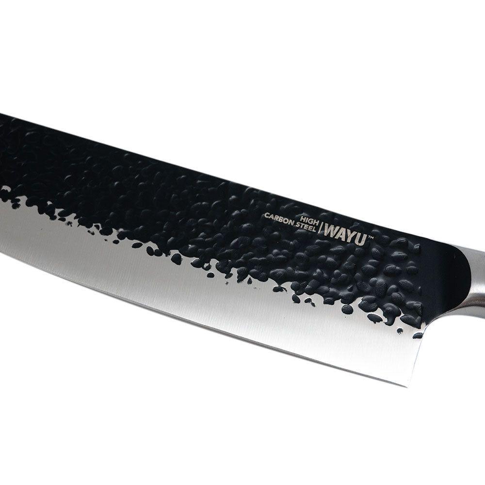 Cuchillo Wayu Hammer Blade Knife Martillado Acero Inoxidable Color Negro-1