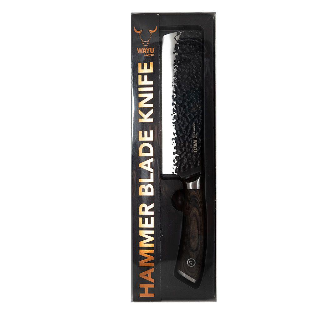 Cuchillo Wayu Hammer Blade Knife Martillado Acero Inoxidable Color Negro-2