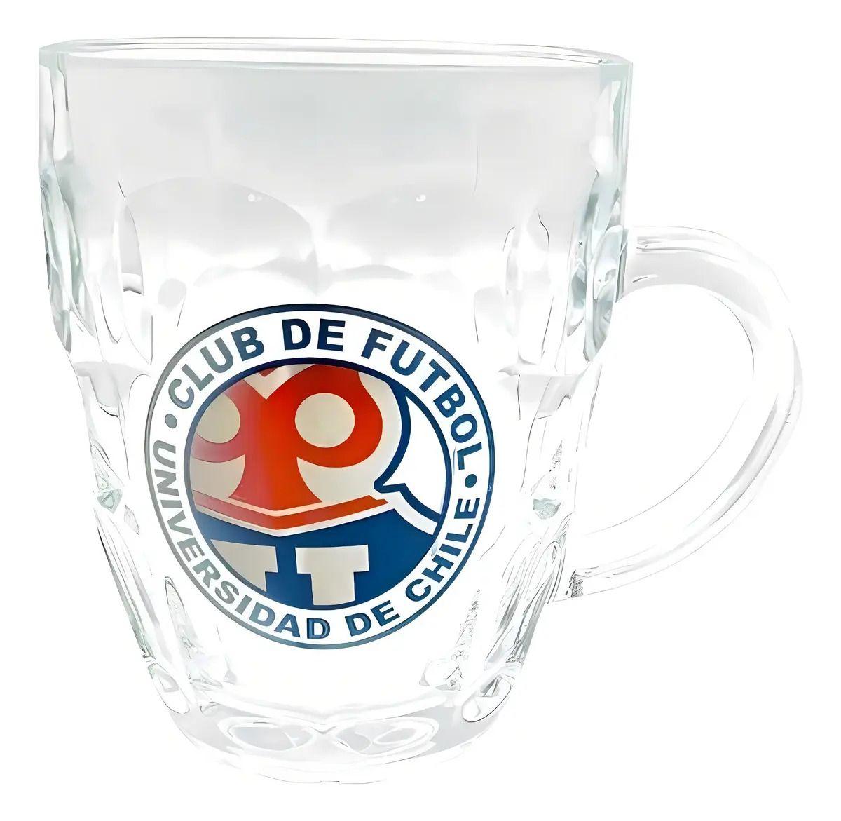 Shopero Vidrio U De Chile 580ml Beer Mug Cervecero Bar Futbo Color Translúcido-0