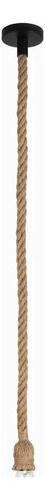 Soquete Colgante Decorativo Yute Vintage Retro Soga E27 Yute Natural / Negro (canopy)-2