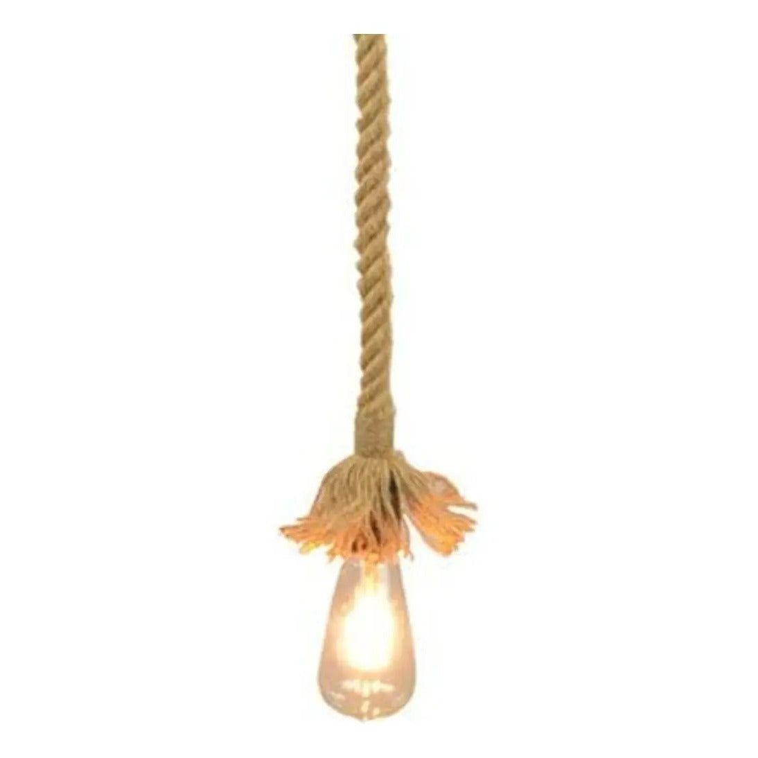Soquete Colgante Decorativo Yute Vintage Retro Soga E27 Yute Natural / Negro (canopy)-1