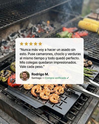 Grill Bandeja Asado Parrilla Saltear Verduras Pescado Bbq Negro-2