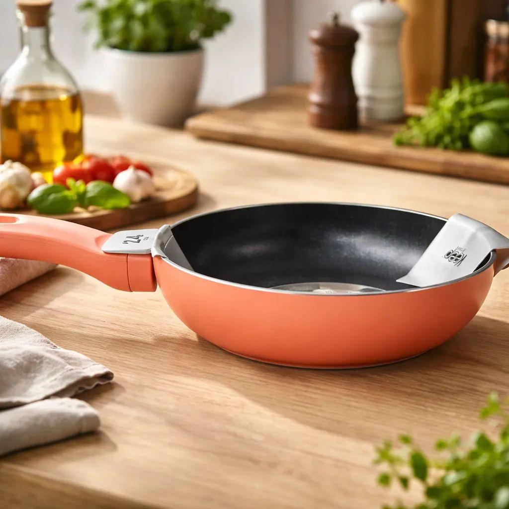 Sartén 24cm Keep Antiadherente Aluminio Reforzado Colores Coral-1