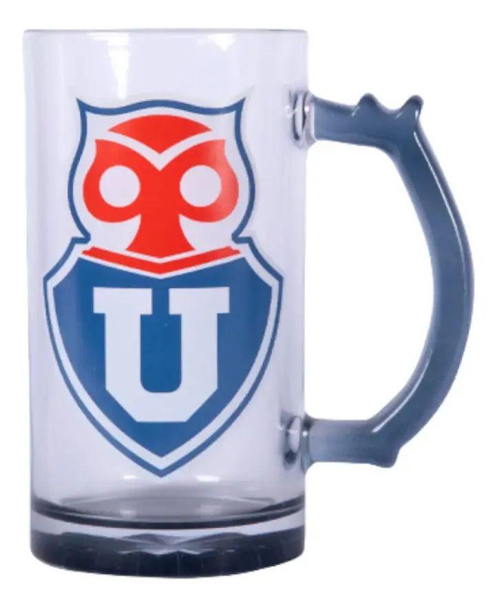 Vaso Cervecero Schopero U De Chile 500 Ml Color Azul Variación Tamaño Único-0