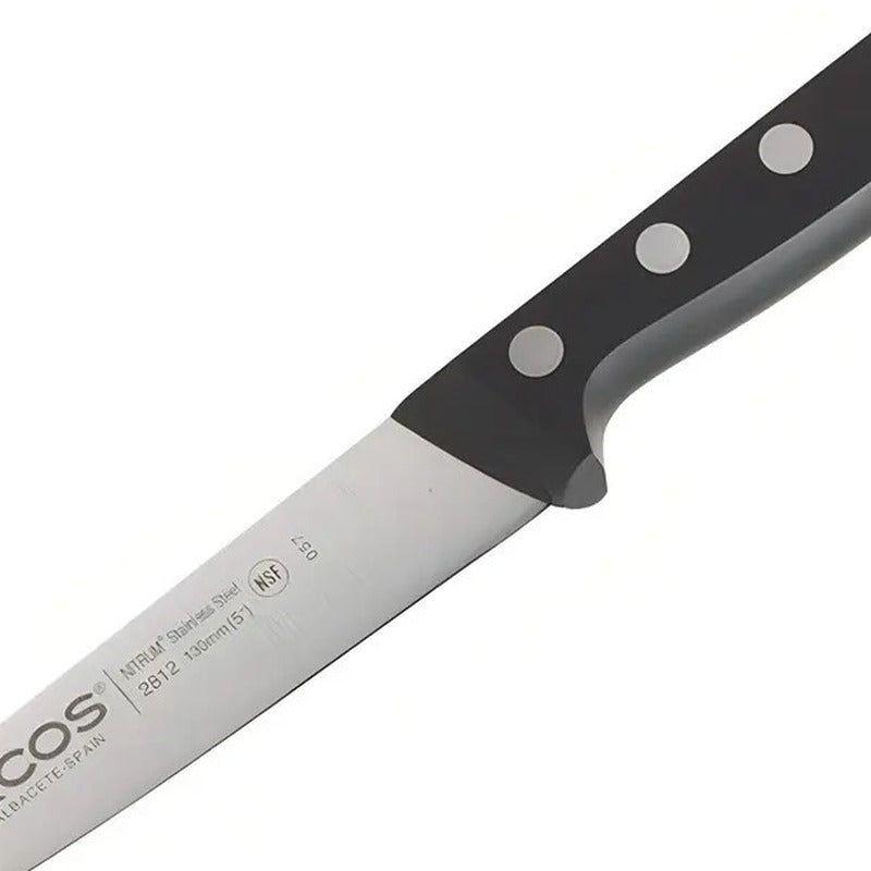 Cuchillo Cocina Arcos 13cm Inoxidable Nitrum Negro Mango Resistente-1