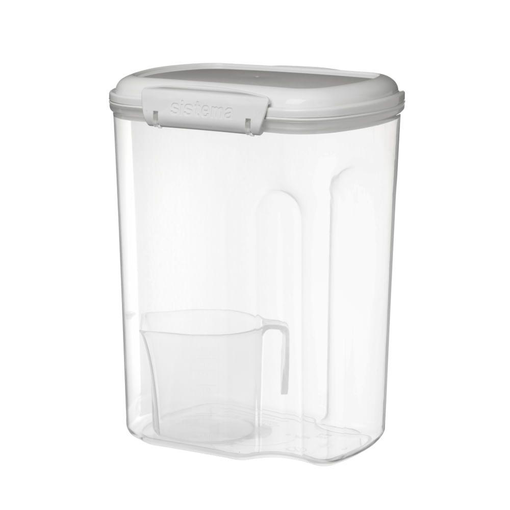 Recipiente Repostería Sistema Plástico 3.25l Hermético Rectangular Blanco-2