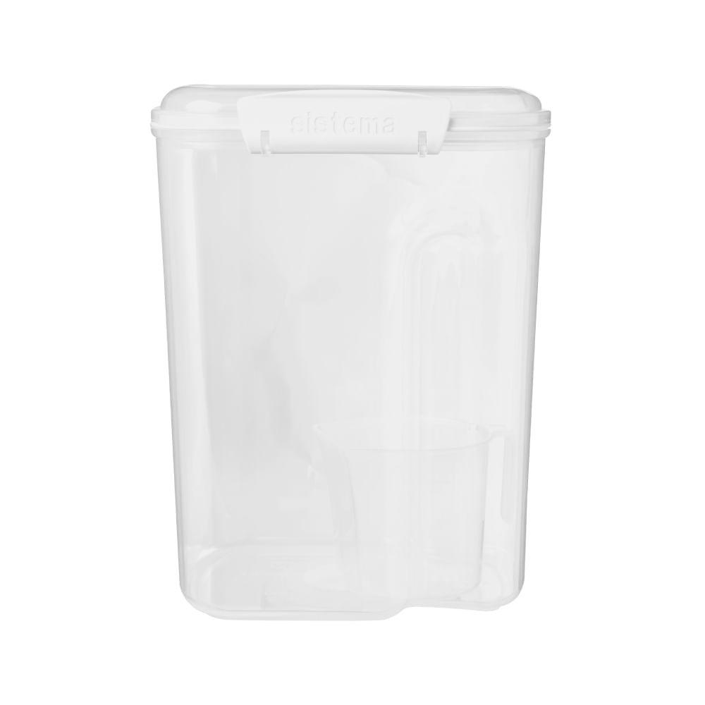 Recipiente Repostería Sistema Plástico 3.25l Hermético Rectangular Blanco-4