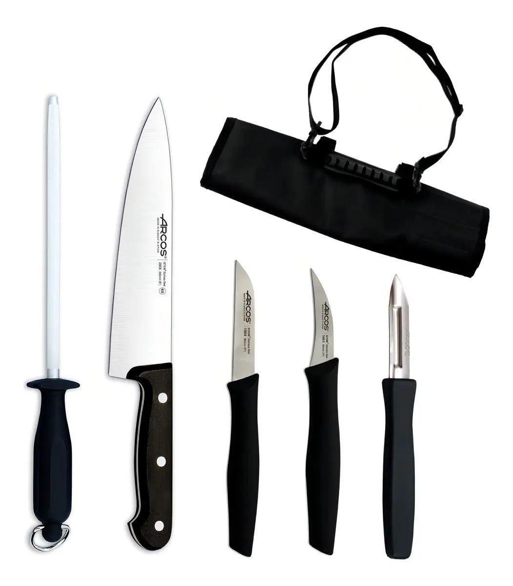 Set Cuchillos Gastronomia Arcos Inacap Sto. Tomas Duoc Color Negro-0
