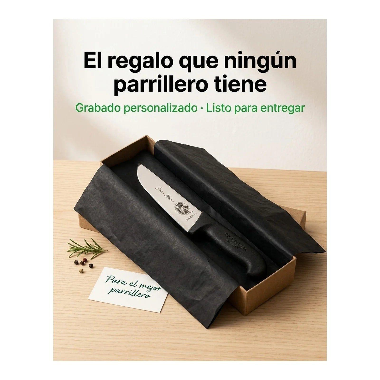 Cuchillo Carnicero Recto Victorinox Hoja De 16cm 5.5203.16 Color Negro-7
